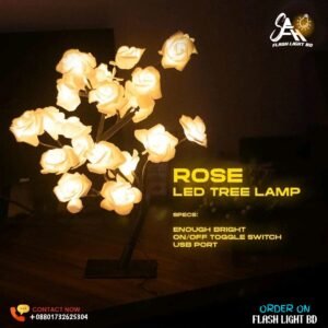 Led Rose Table Lamp Gift for Girls Woman Teens Home Decor Battery Powered